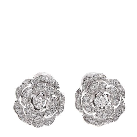 cheap chanel diamond earrings|chanel white gold diamond earrings.